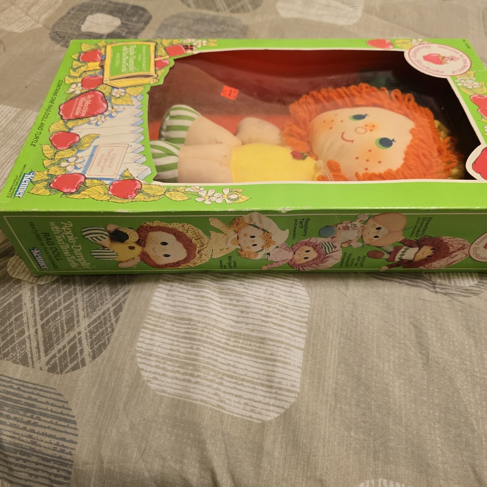 Vintage Apple Dumplin' Rag Doll With Tea Time Turtle - Picture 4 of 6